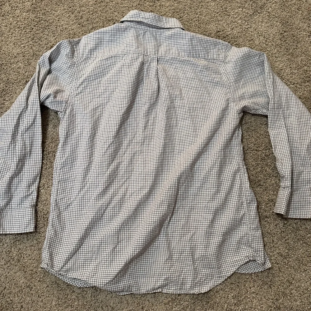 Polo Ralph Lauren Dress Shirt Boys XL 20‎ Blue Beige Plaid Blake Button Up